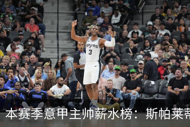 本赛季意甲主帅薪水榜：斯帕莱蒂和加斯佩里尼并列第一，齐沃第六
